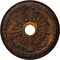Ekena Millwork Bristol Ceiling Medallion (Fits Canopies up to 3 7/8"), Hnd-Painted Rust, 23 1/2"OD x 3 7/8"ID x 1"P CM23BIRUS - alternate 1